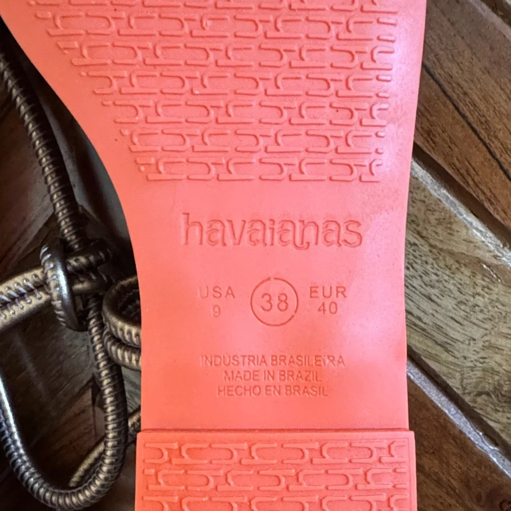 Havaianas Women's Tan and Orange Sandals - Picture 4 of 4